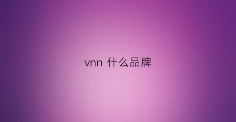 vnn什么品牌(vinng属于什么档次的)